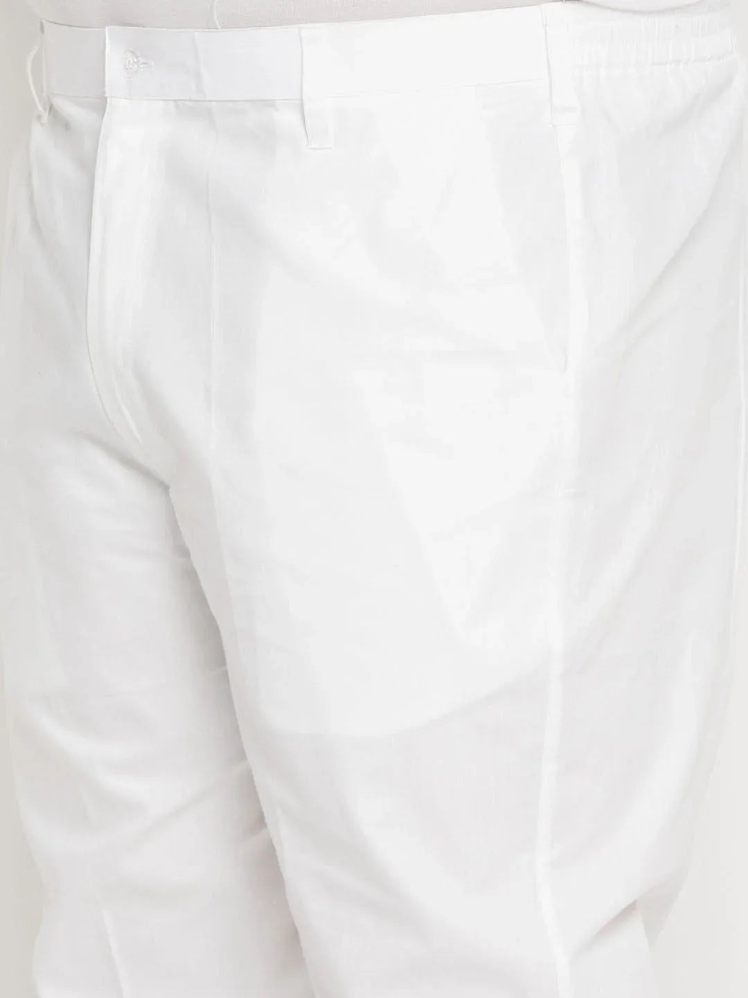 Men's Plus Size Yellow Chikankari Embroidered Kurta And White Cotton Pant Style Pyjama Set