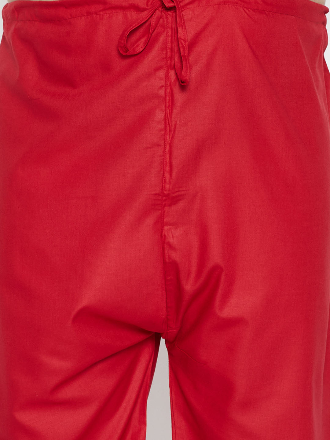 Men's Plus Size Maroon Cotton Blend Pathani Set