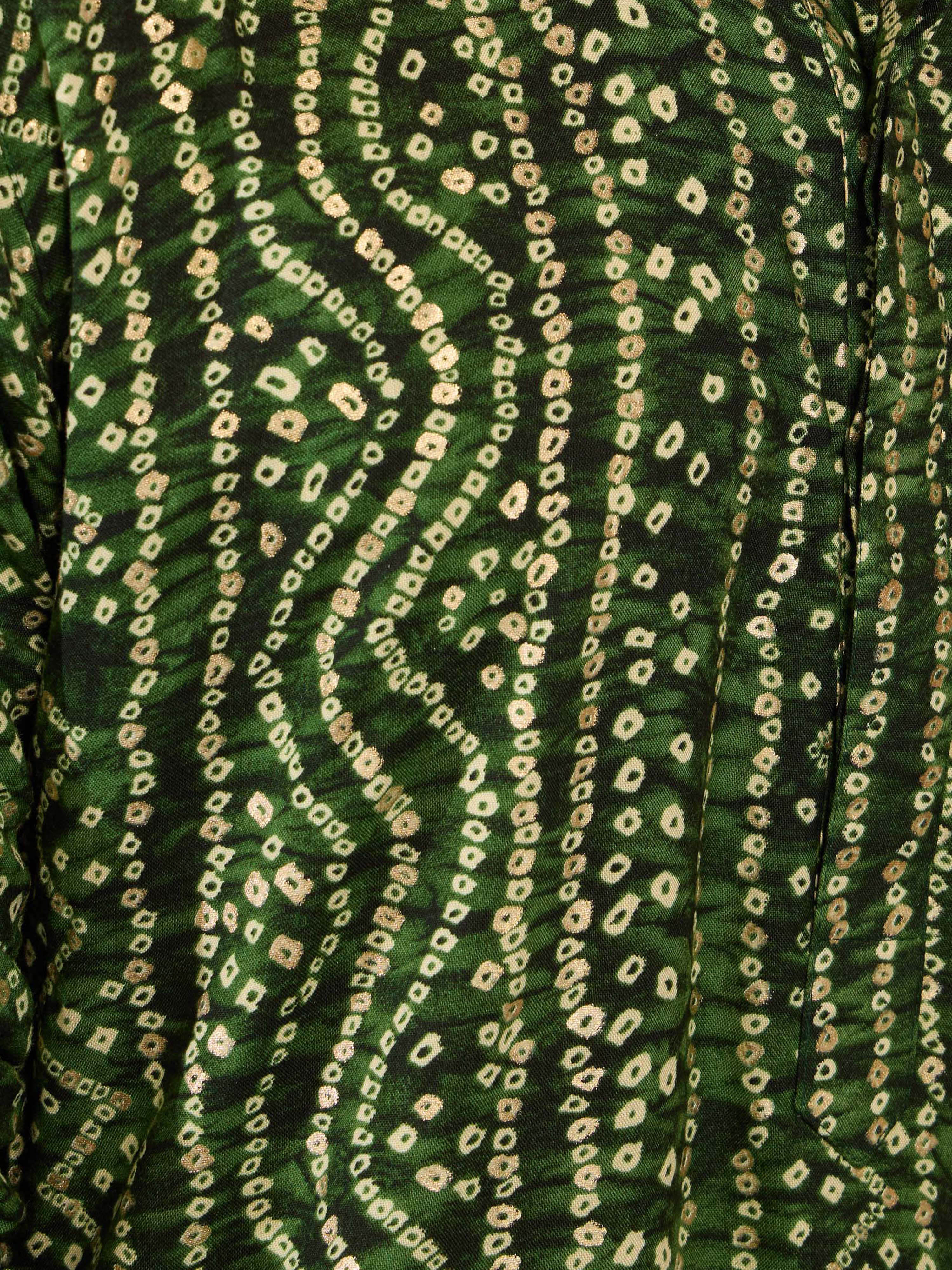 Men's Plus Green Bandhani Kurta