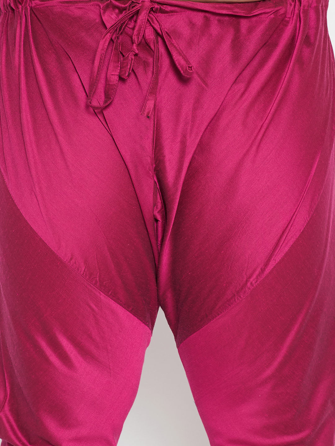 Men's Plus Size Fushia Pink Viscose Blend Kurta Pyjama Set