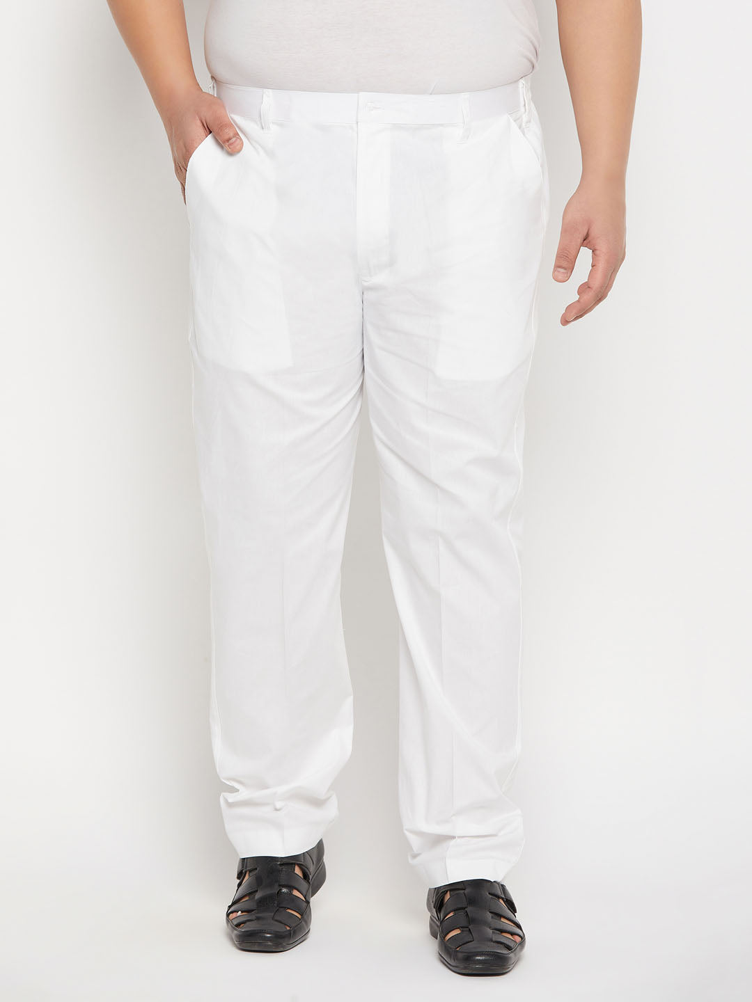 Men's Plus Size White Pant Style Pyjama