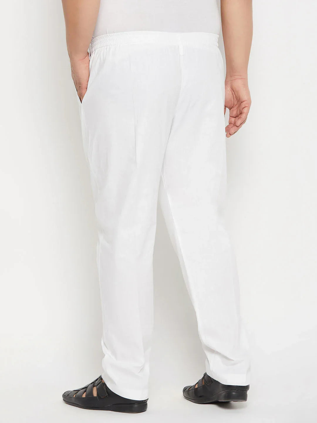 Men's Plus Size White Pant Style Pyjama