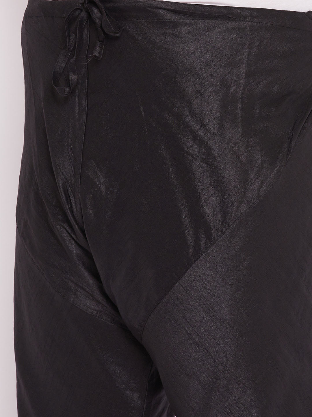 Men's Plus Size Black Silk Blend Pyjama