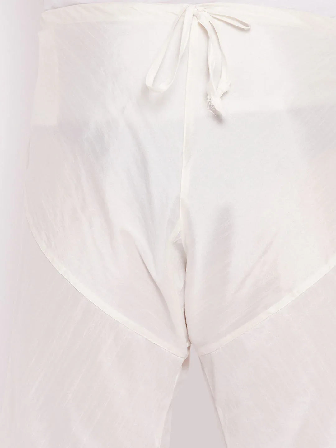 Men's Plus Size Cream Solid Relax Fit Churidar