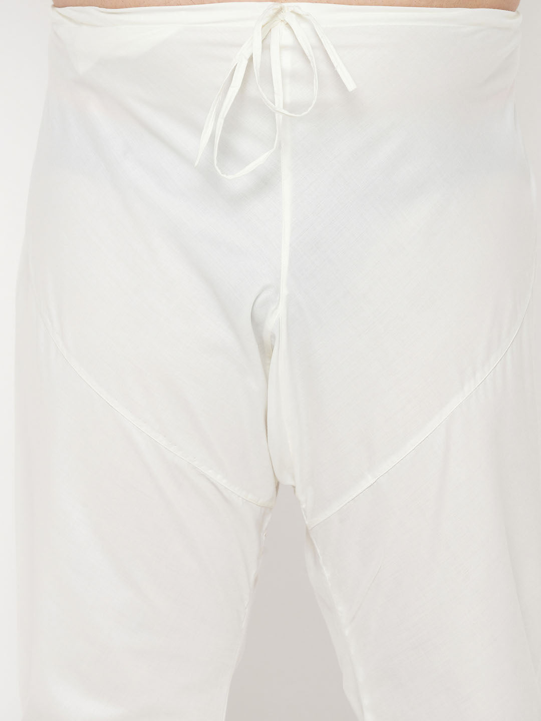 Men's Plus Size Cream Silk Blend Pyjama