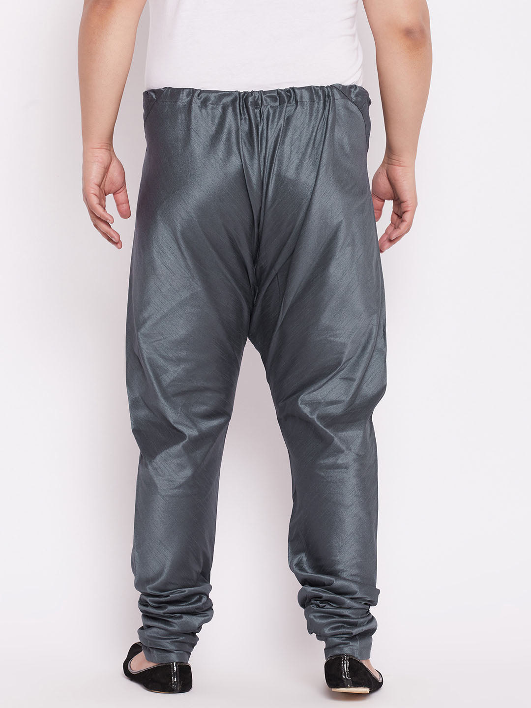 Vastramay Men's Plus Size Steel Cotton Silk Blend Pyjama