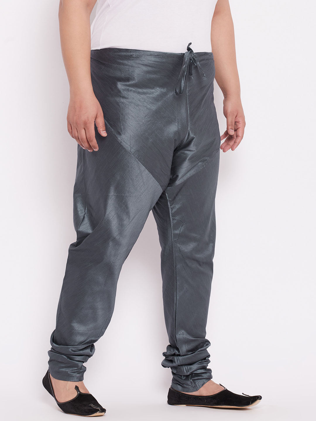 Vastramay Men's Plus Size Steel Cotton Silk Blend Pyjama