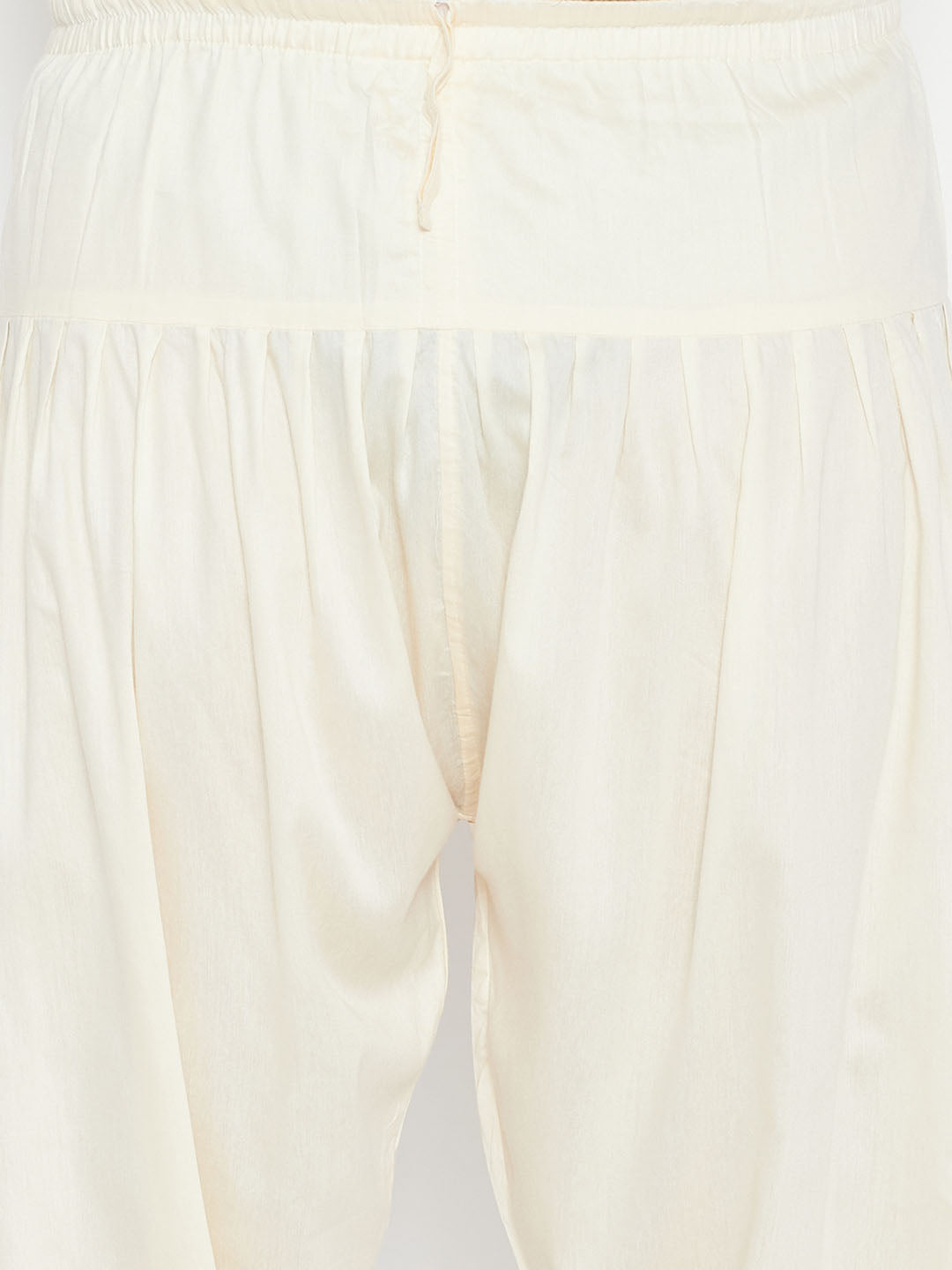 Men's Plus Size Maroon And Cream Cotton Blend Pathani Set