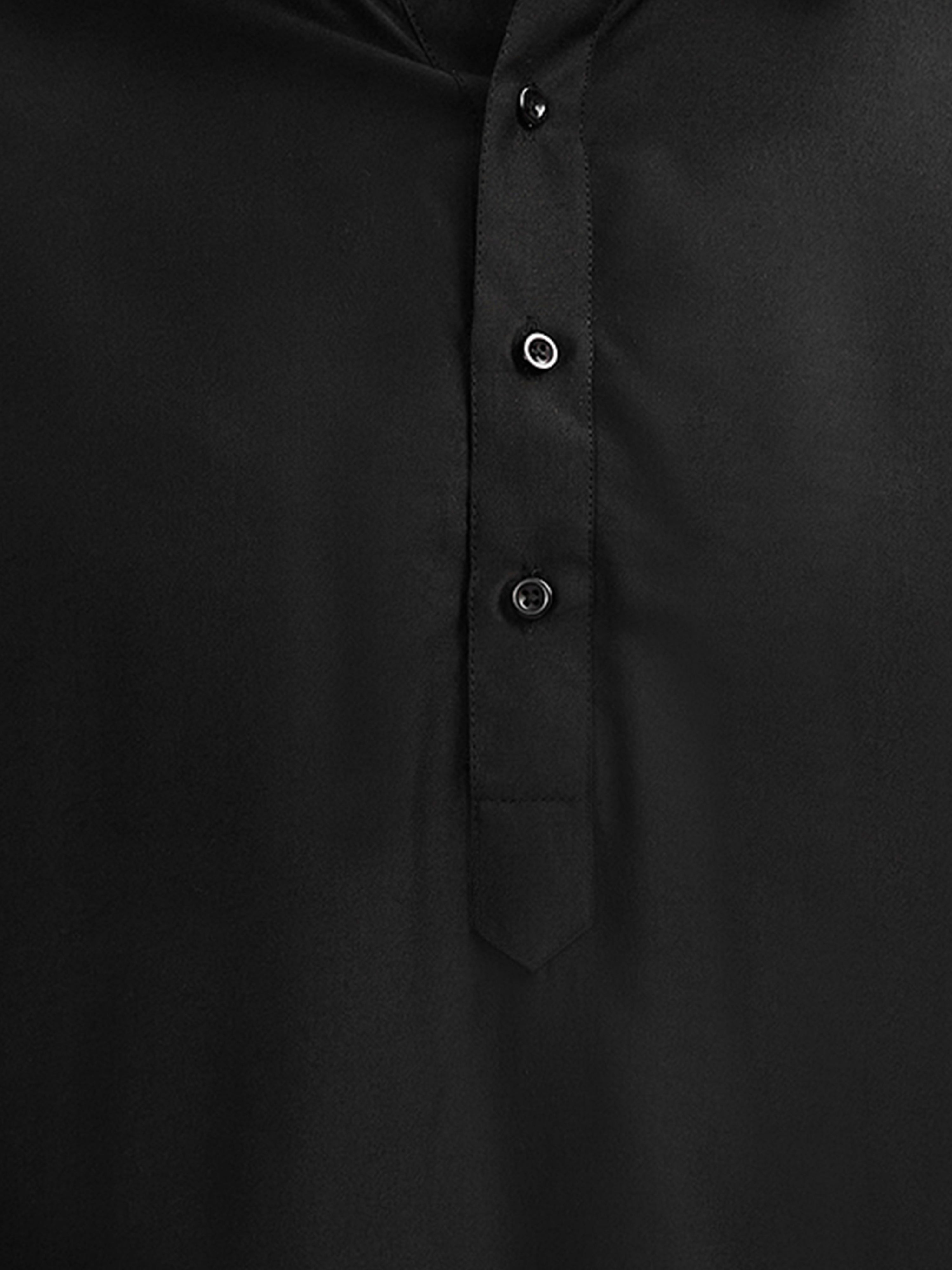 Men's Plus Black Pathani Kurta