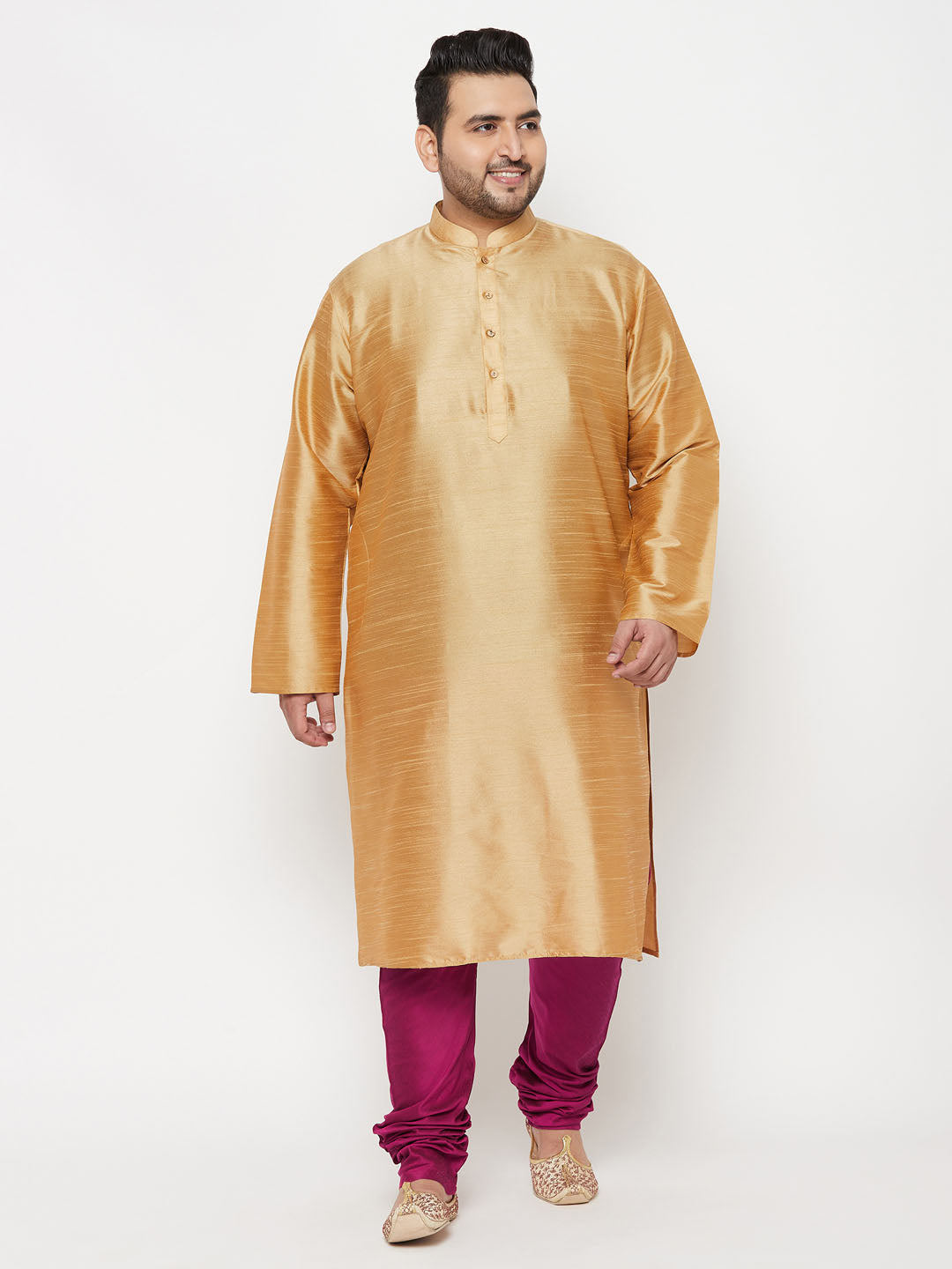 VASTRAMAY Men's Plus Size Fuchsia Pyjama