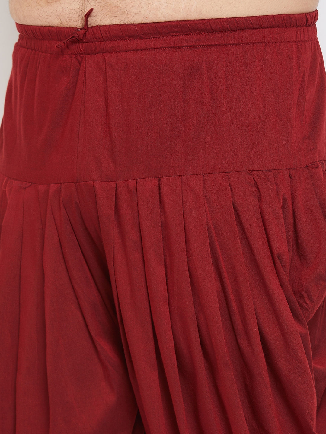 Men's Plus Size Rose Gold Silk Blend Curved Kurta Dhoti Set