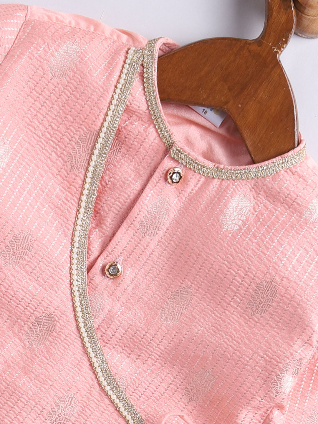 Vastramay Infant Boys Pink Silk Blend Ethnic Combo Set - qivii