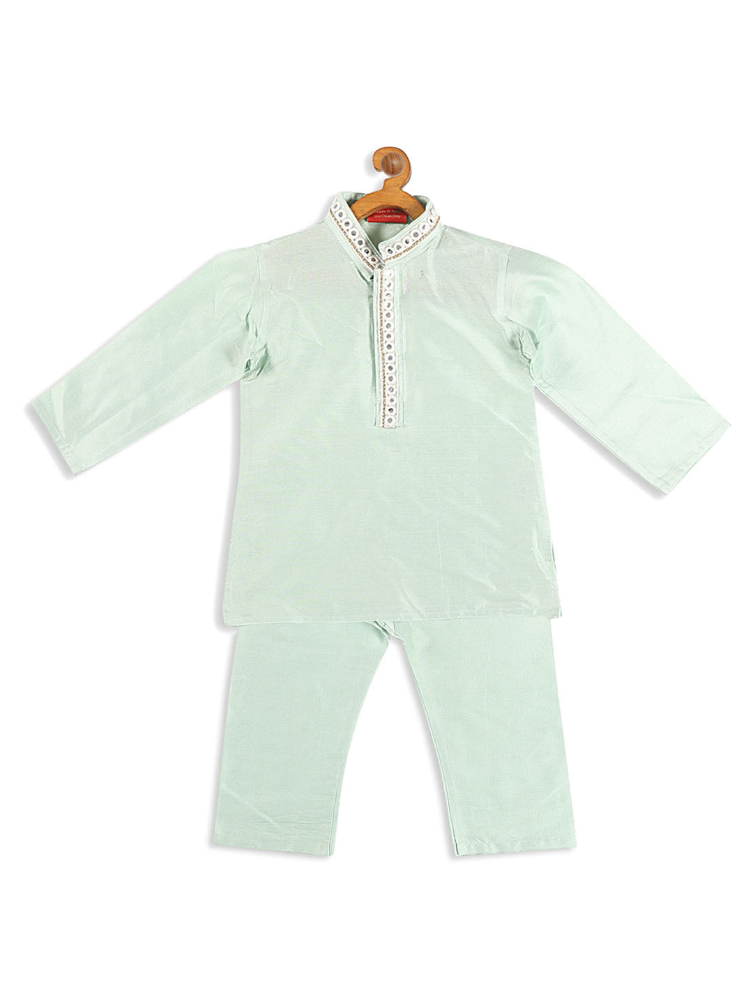 VASTRAMAY SISHU Boys' Green Viscose Kurta and Pyjama Set - qivii