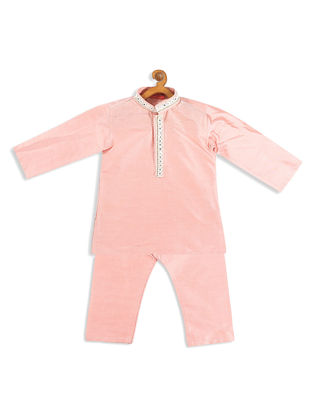 VASTRAMAY SISHU Boys' Pink Viscose Kurta and Pyjama Set - qivii