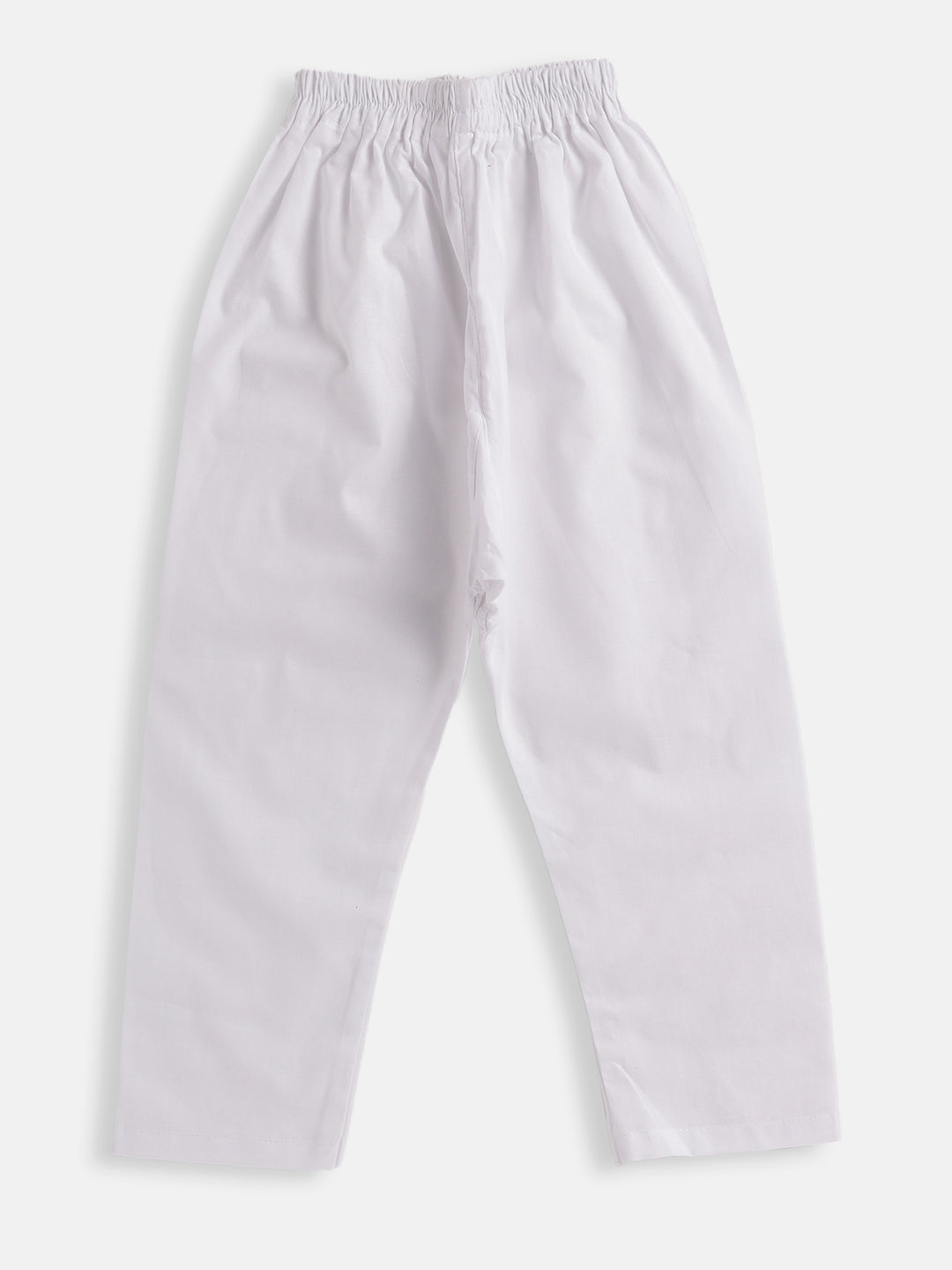 VASTRAMAY Boys Aqua Blue and White Pure Cotton Kurta Pyjama Set - qivii