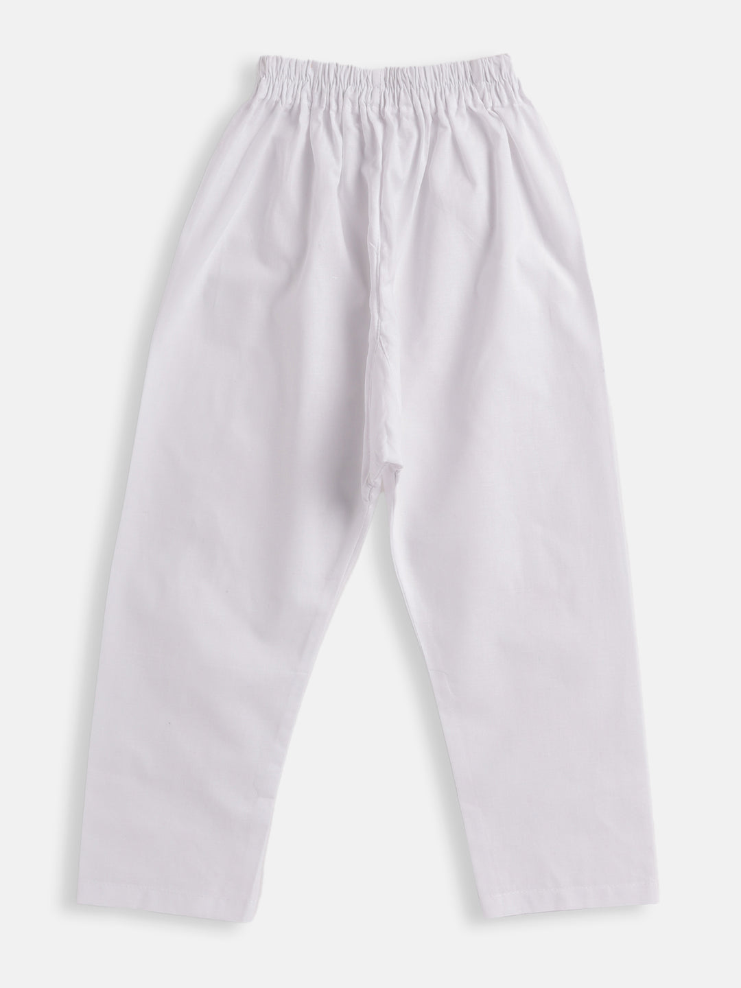 VASTRAMAY Boys Grey and White Pure Cotton Kurta Pyjama Set - qivii