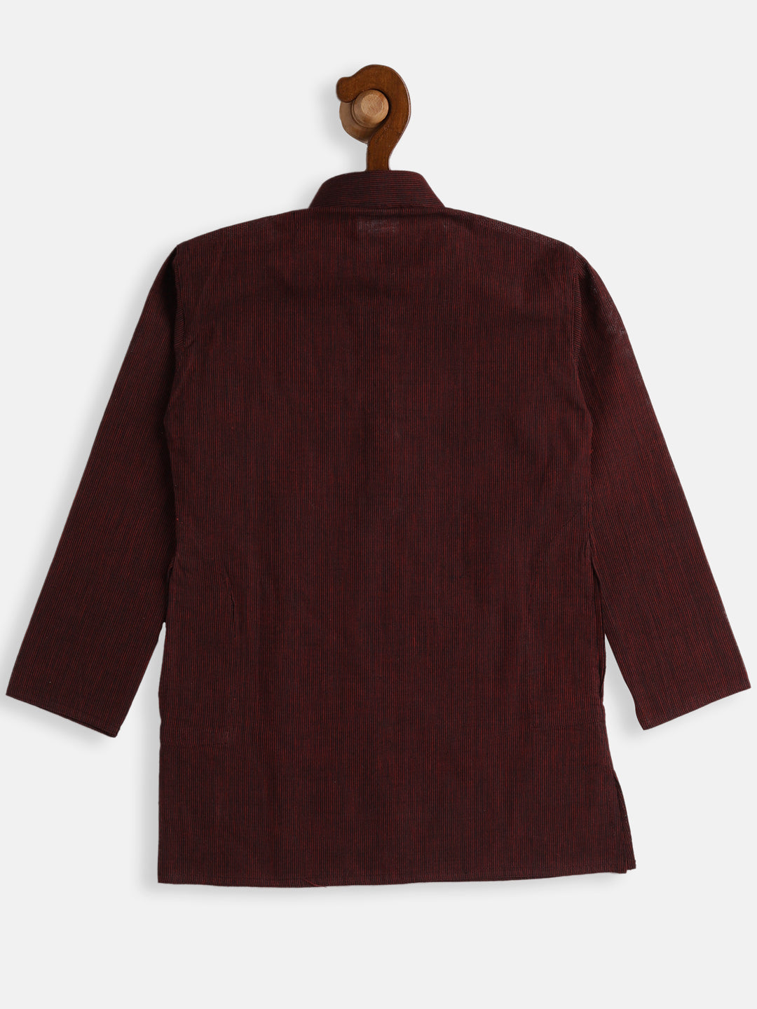 VASTRAMAY Boys Maroon Pure Cotton Kurta - qivii