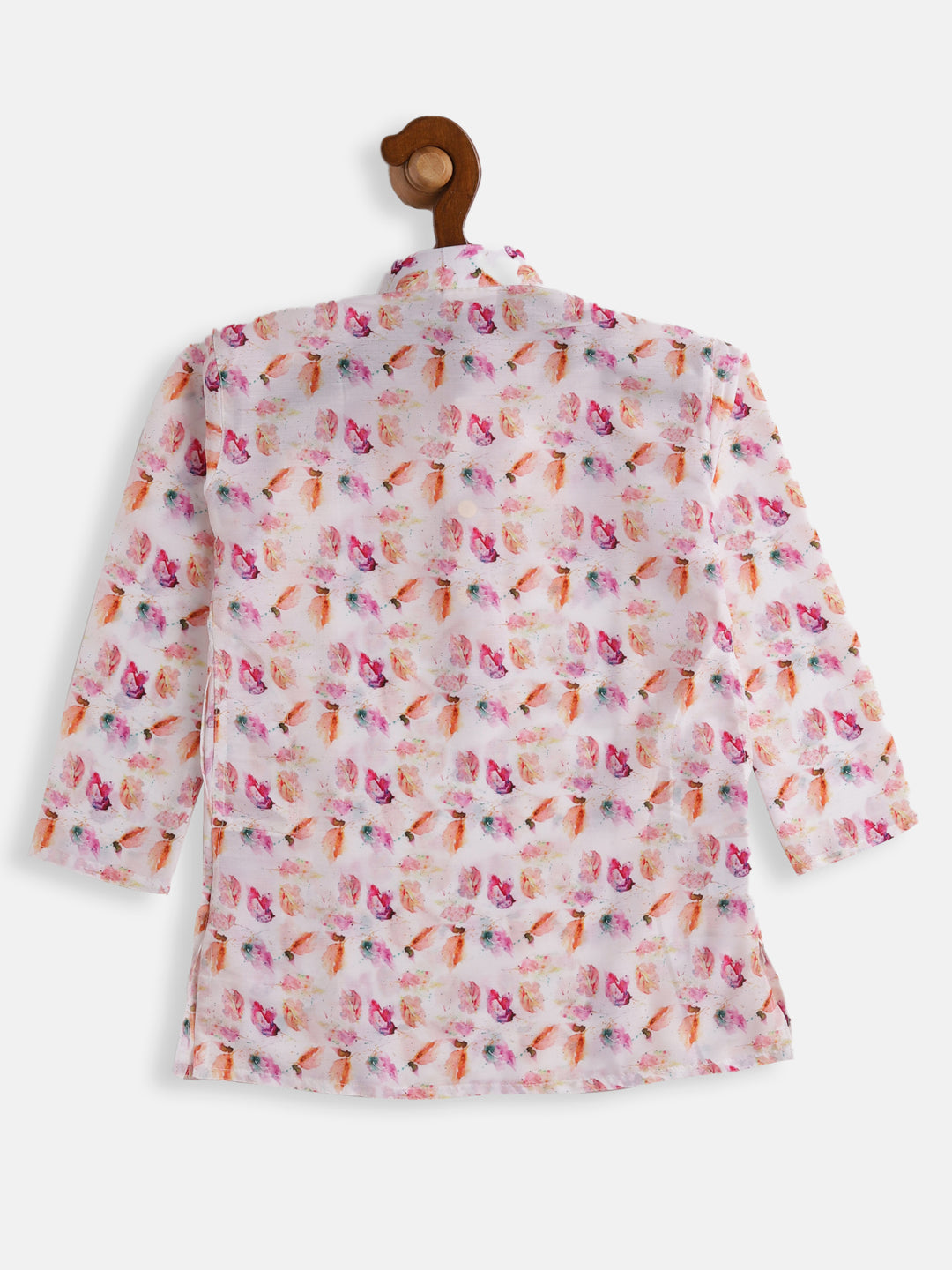 VASTRAMAY SISHU Boys Multicolor-Base-White Cotton Blend Kurta - qivii