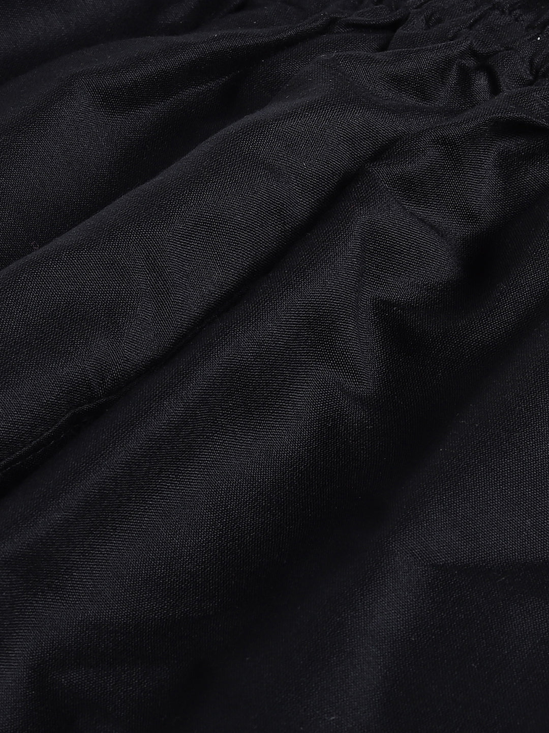 VASTRAMAY SISHU Boys' Black Mirror Work Kurta Pyjama Set - qivii