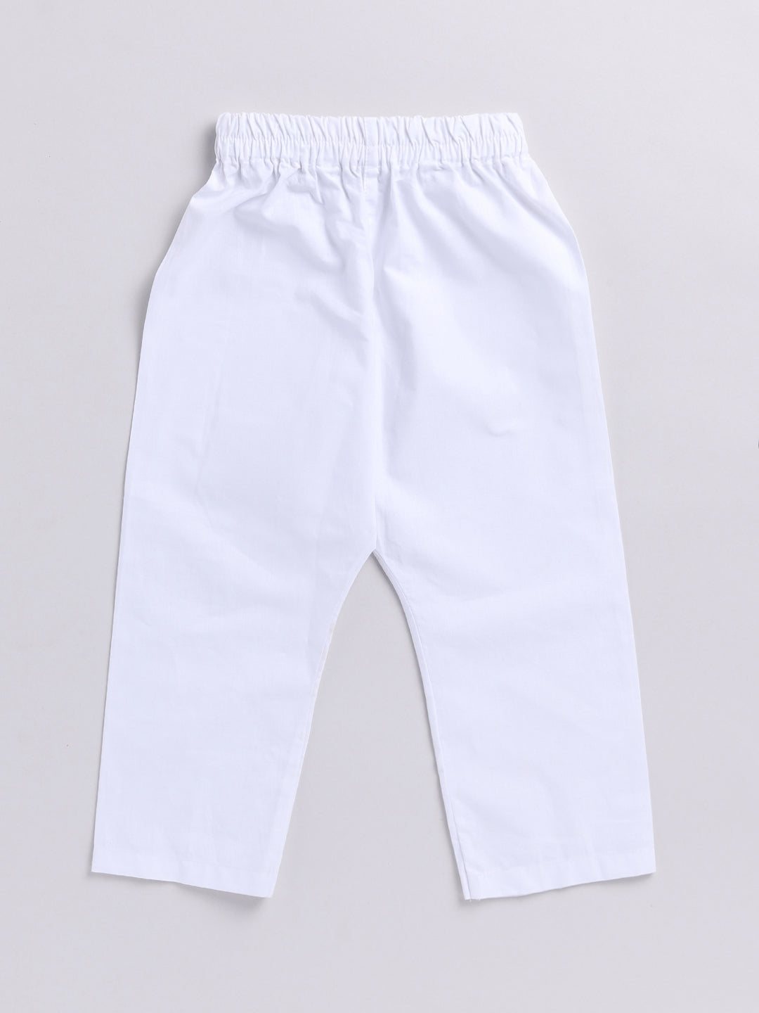 Vastramay Infant Boys Yellow And White Cotton Kurta Pyjama Set - qivii