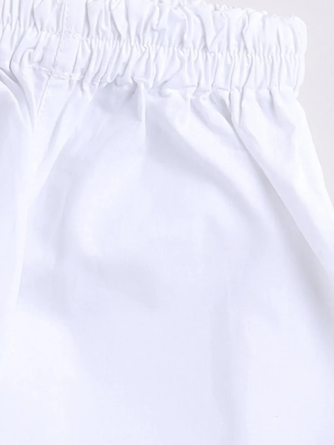 Infant Boy's Pink And White Cotton Kurta Pyjama Set