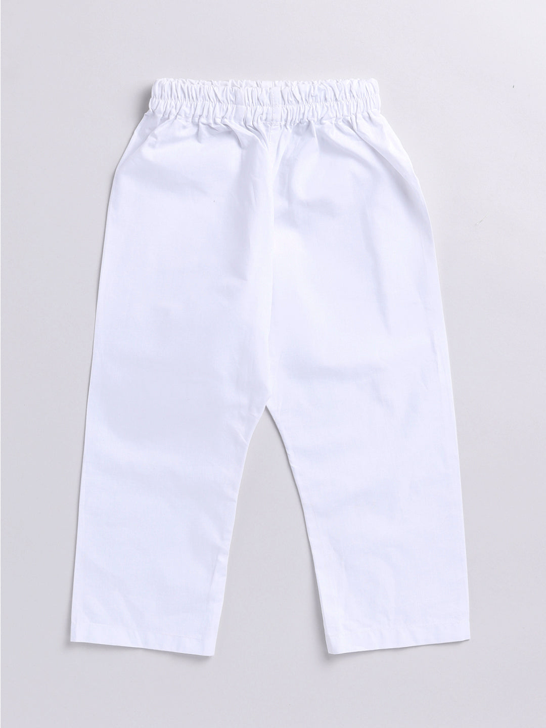 Vastramay Infant Boys Pink And White Cotton Kurta Pyjama Set - qivii