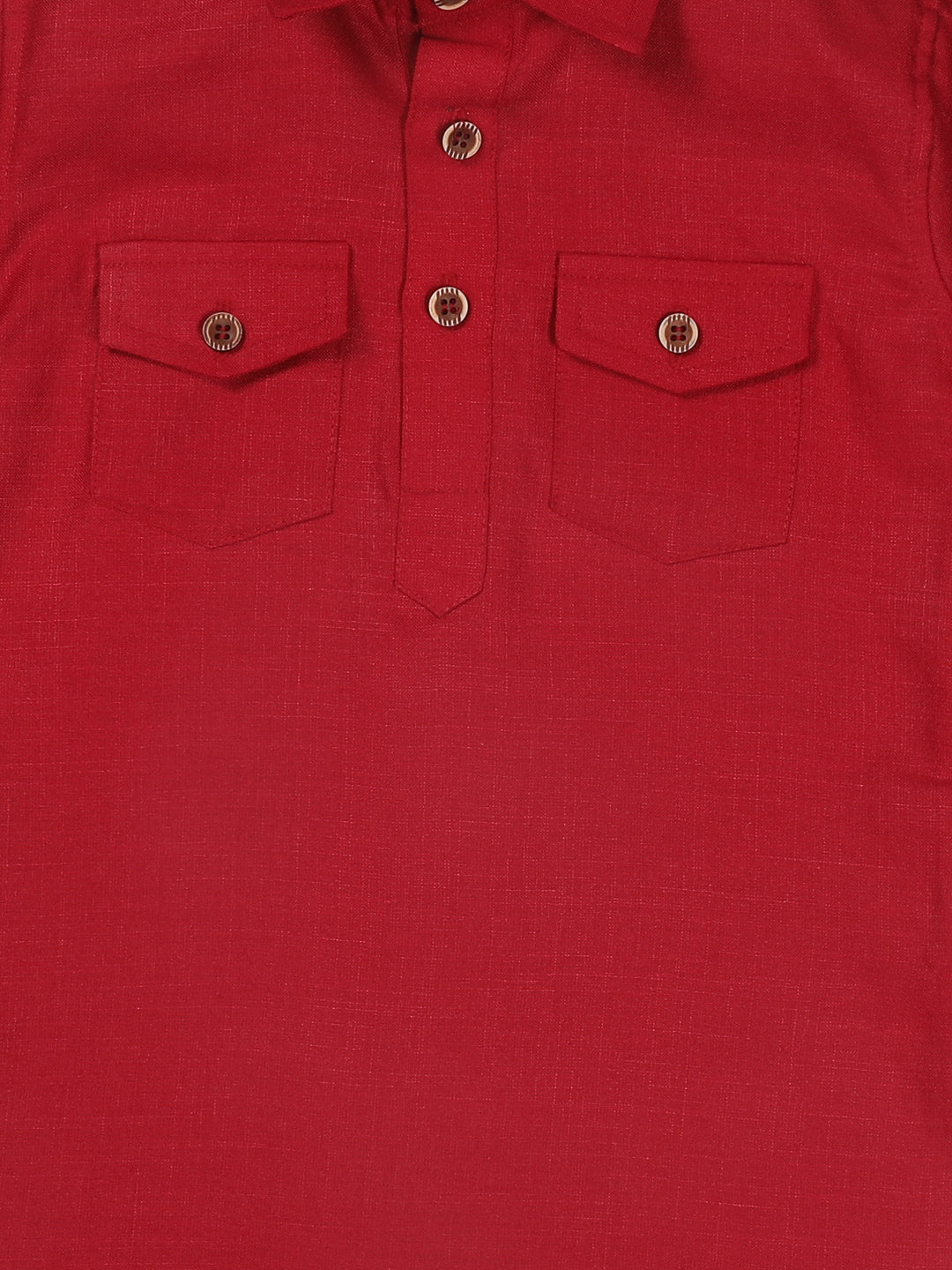 VASTRAMAY Boy's Maroon Pathani Kurta With Patiala Set - qivii