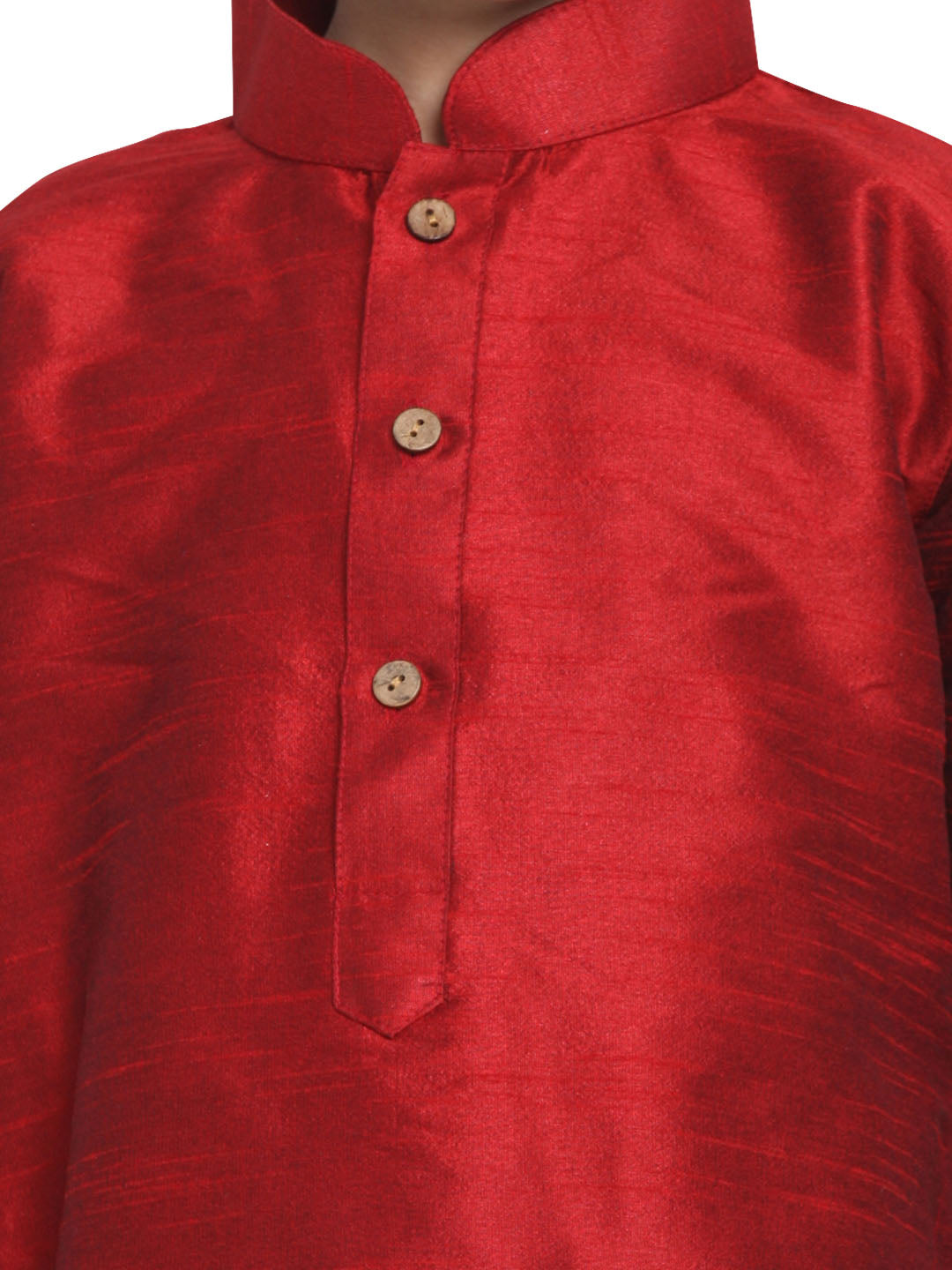 VASTRAMAY SISHU Boy's Maroon Kurta And Black Cowl Dhoti Set - qivii