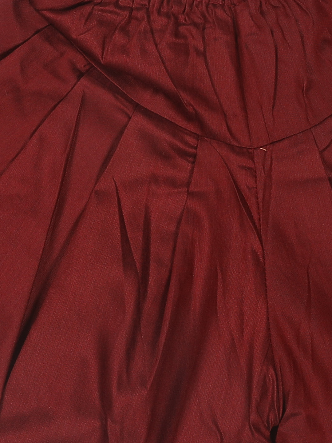 VASTRAMAY SISHU Boy's Rose Gold & Maroon Kurta With Dhoti Pant Set - qivii