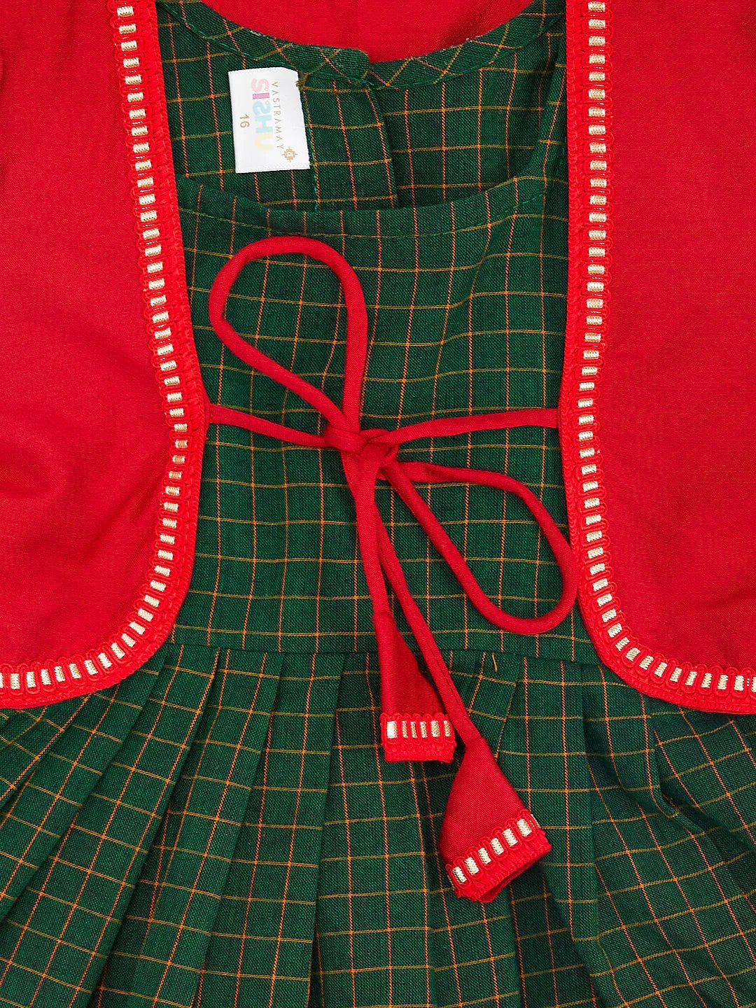 Girl's' Green Dress With Jacket