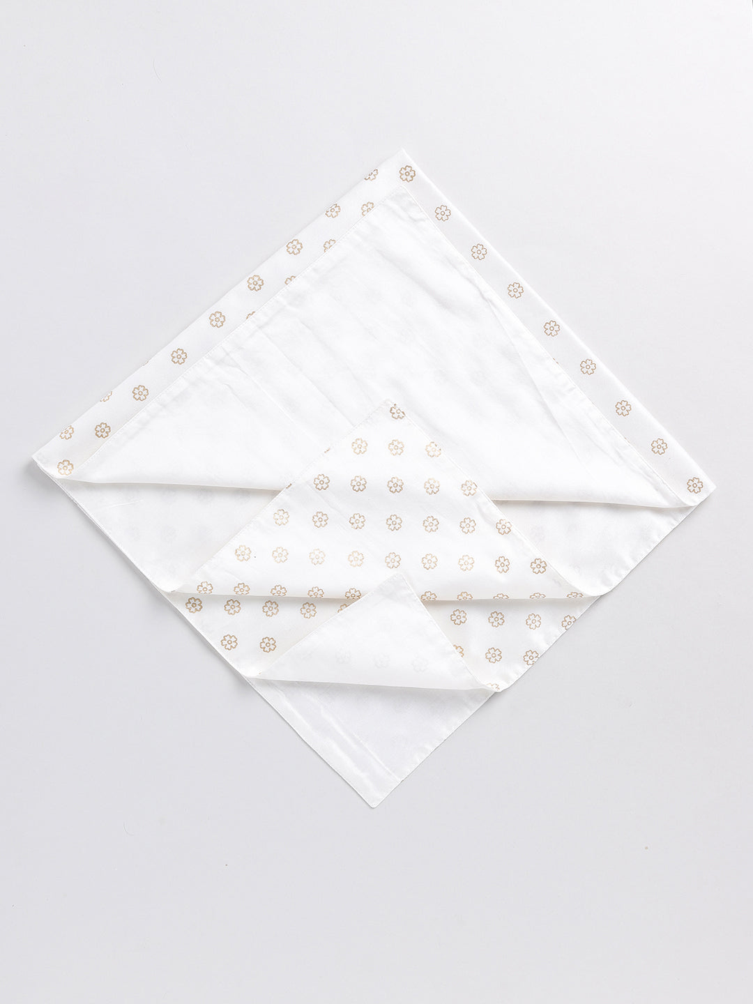 VASTRAMAY Girls' White Chanderi Ethnic Combo Set - qivii