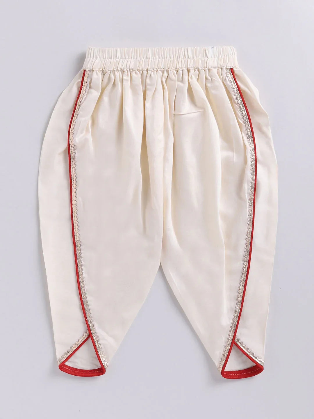 Girl's' Yellow And Cream Dhoti Kurta Set