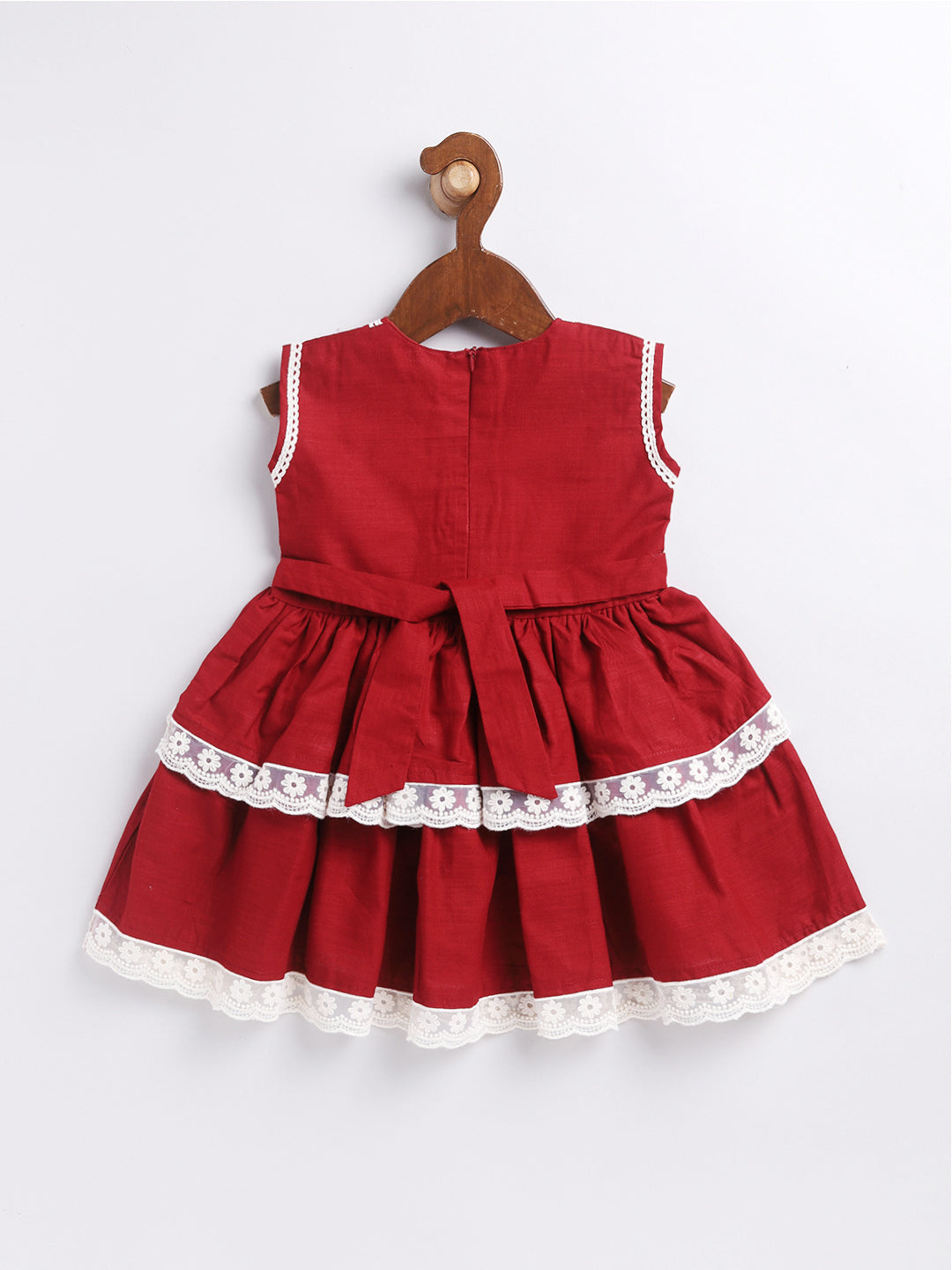 VASTRAMAY Girls' Maroon Dress - qivii