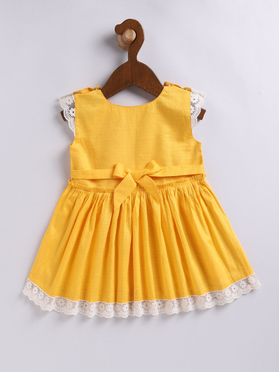 VASTRAMAY Girls' Yellow Dress - qivii