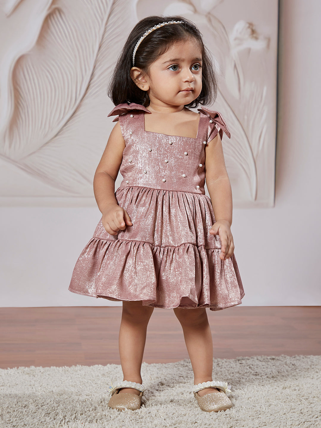 VASTRAMAY Girls' Pink Dress - qivii