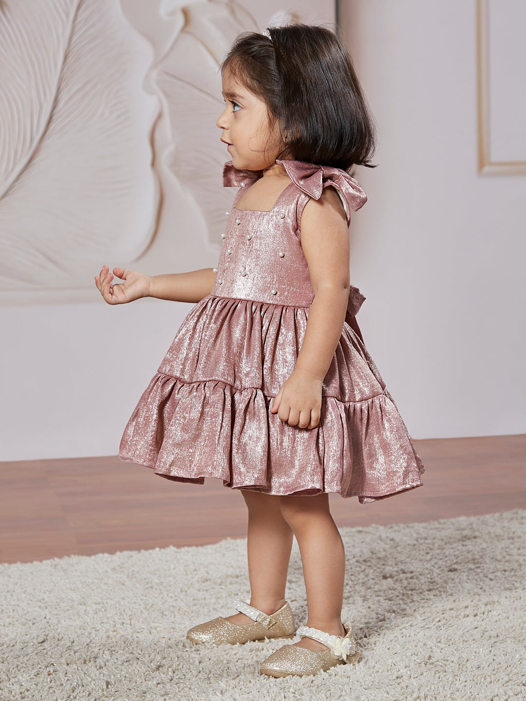 VASTRAMAY Girls' Pink Dress - qivii