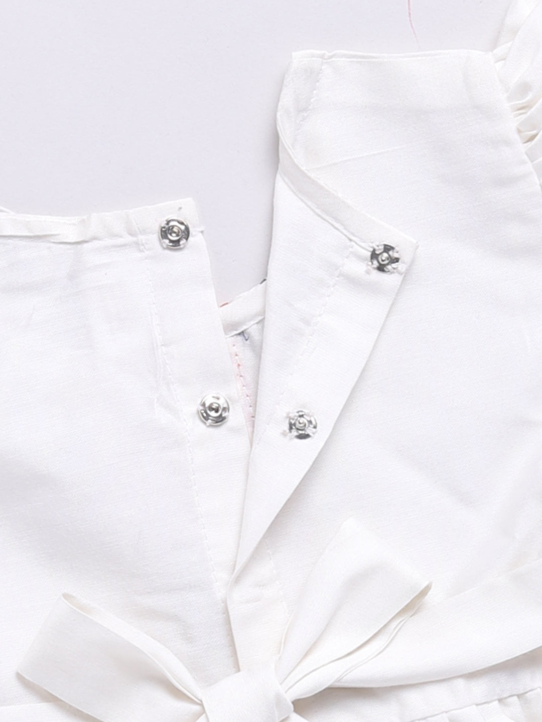 VASTRAMAY Girls' White Dress - qivii