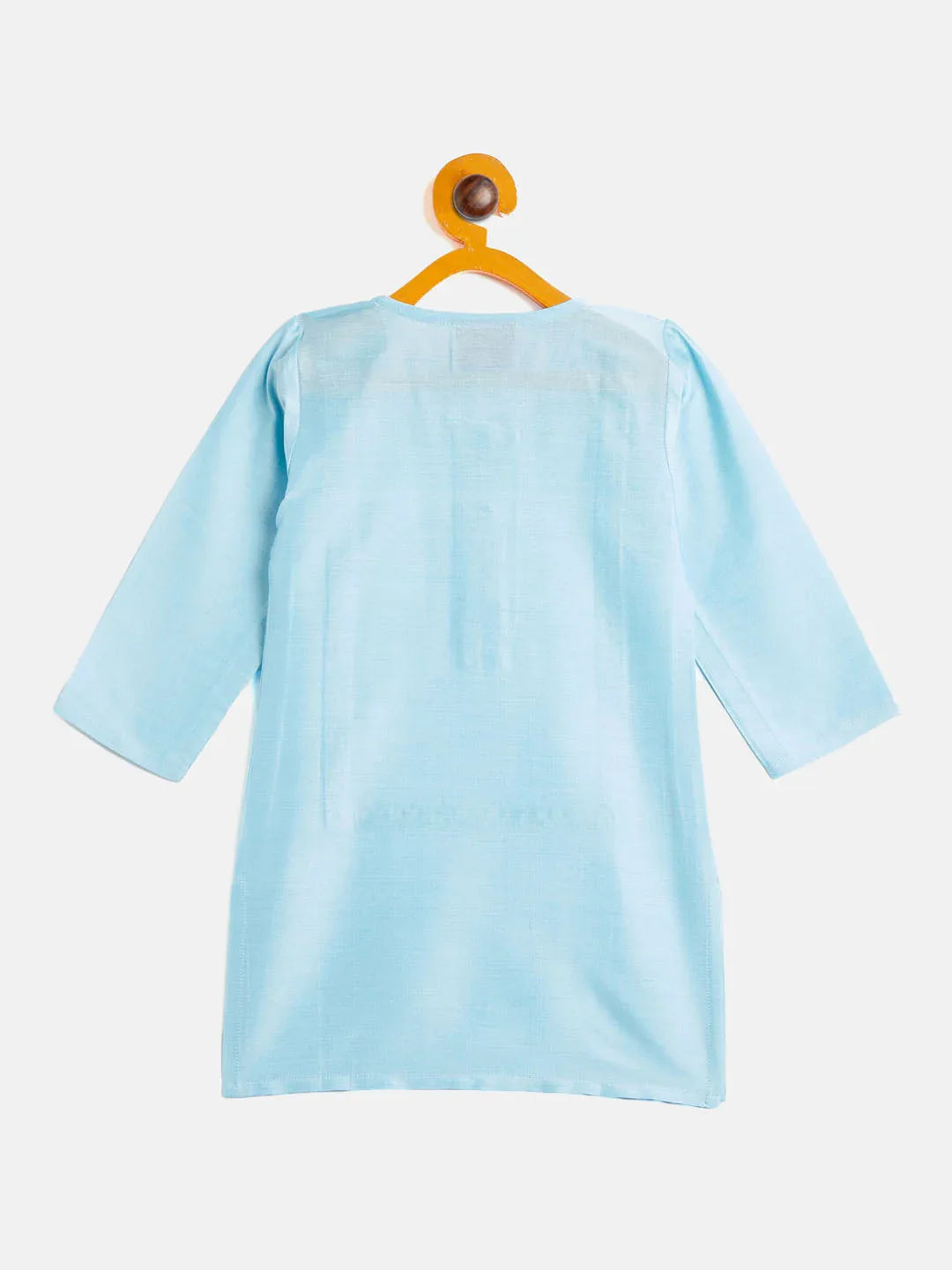 Sishu Girl's' Aqua Blue Viscose Kurta And Straight Pant Set