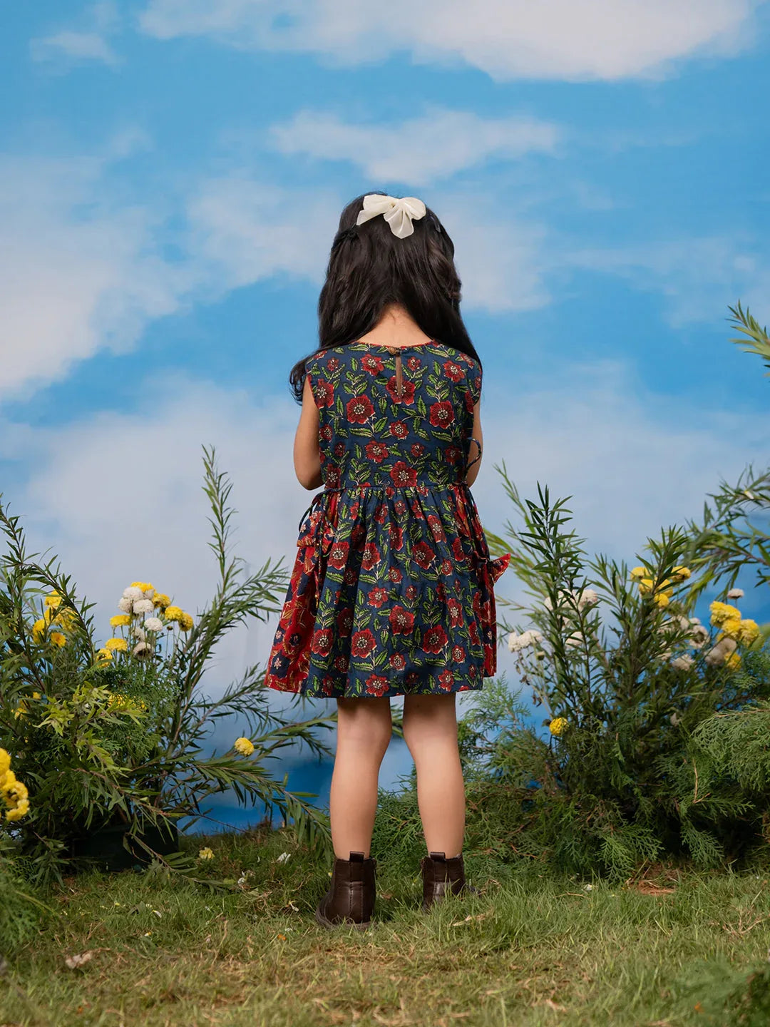 Girl's' Navy Blue Dress