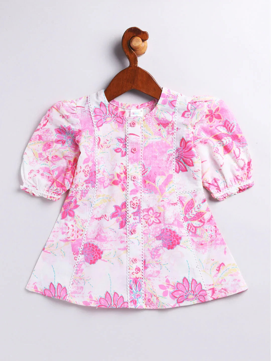 Girl's' Pink Kurta Set