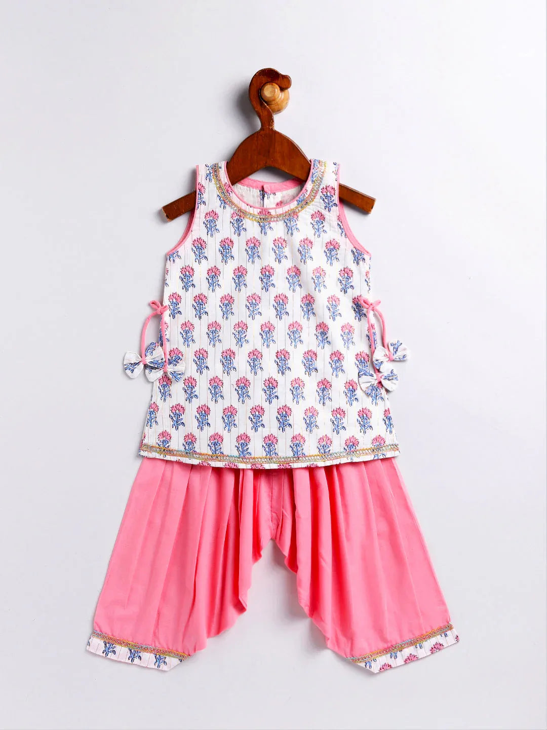 Girl's' Multi Color Kurta And Patiala Set