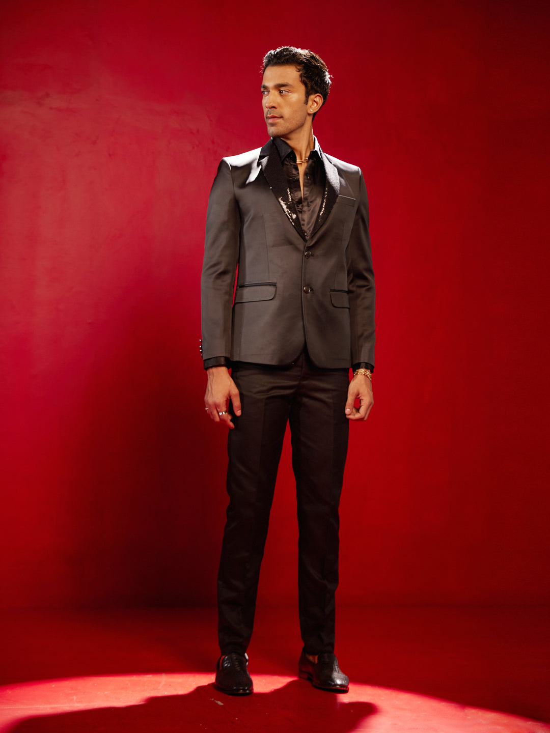 Men's Black Party Wear Blazer