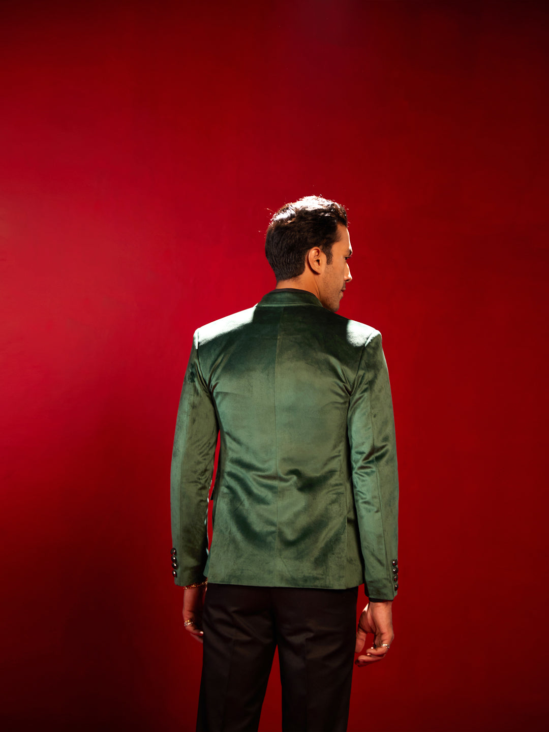 Men's Green Velvet Fancy Blazer