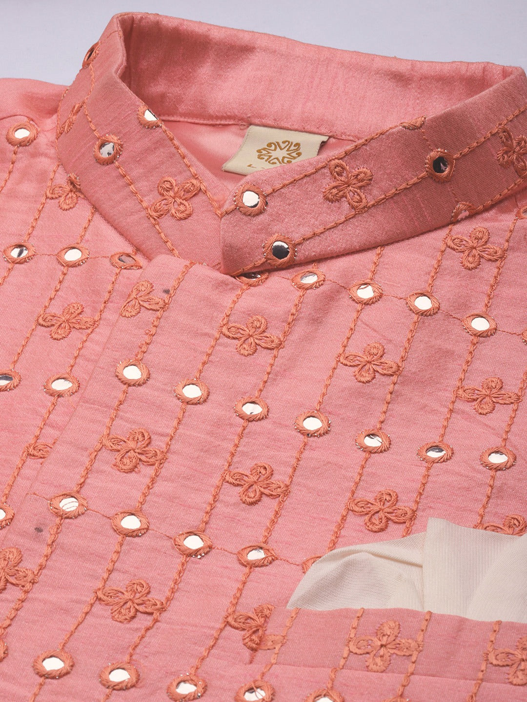 Men's Onion Pink Ethnic Jacket
