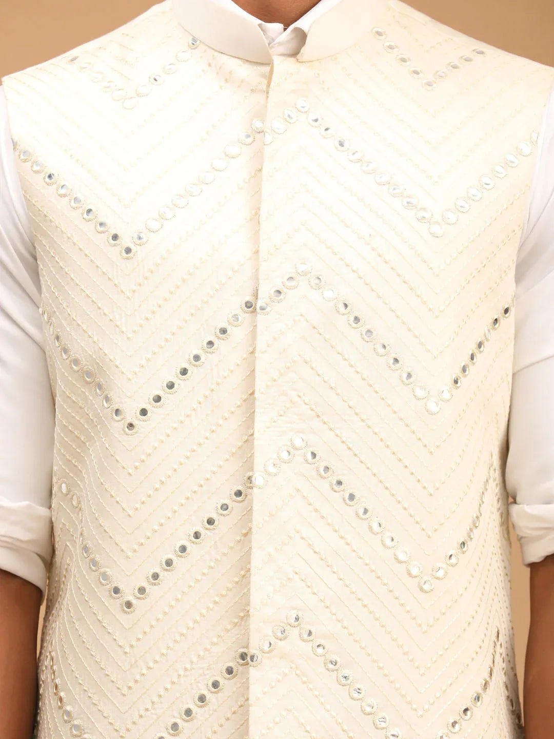 Men's Cream Mirror Jacket