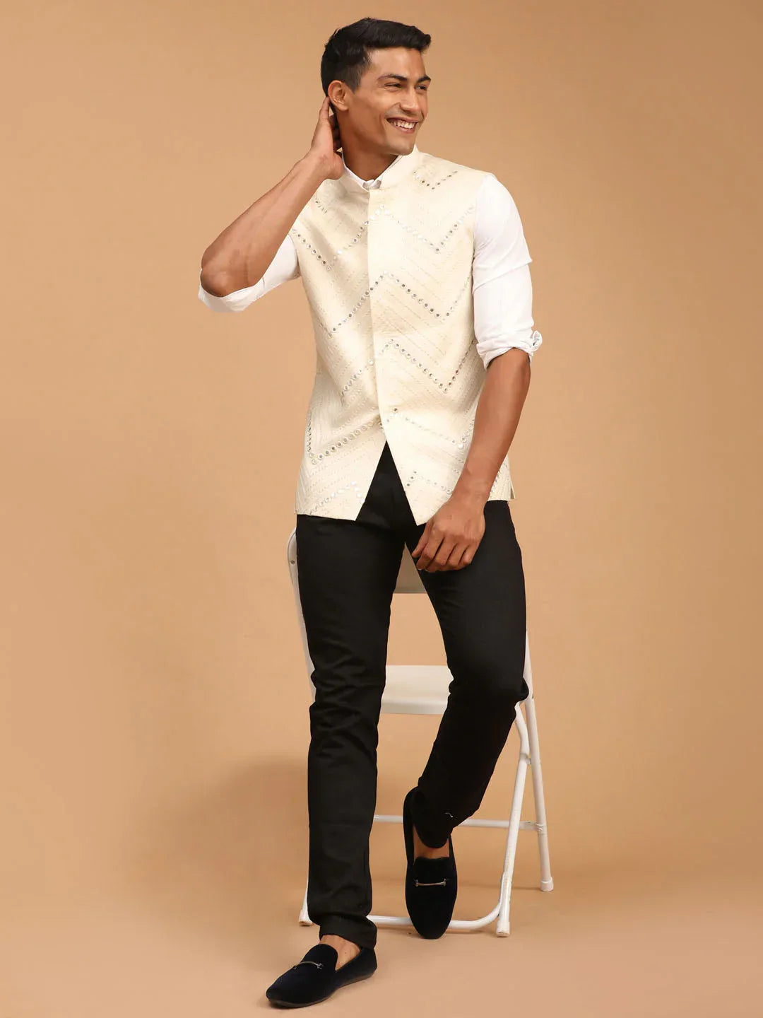 Men's Cream Mirror Jacket