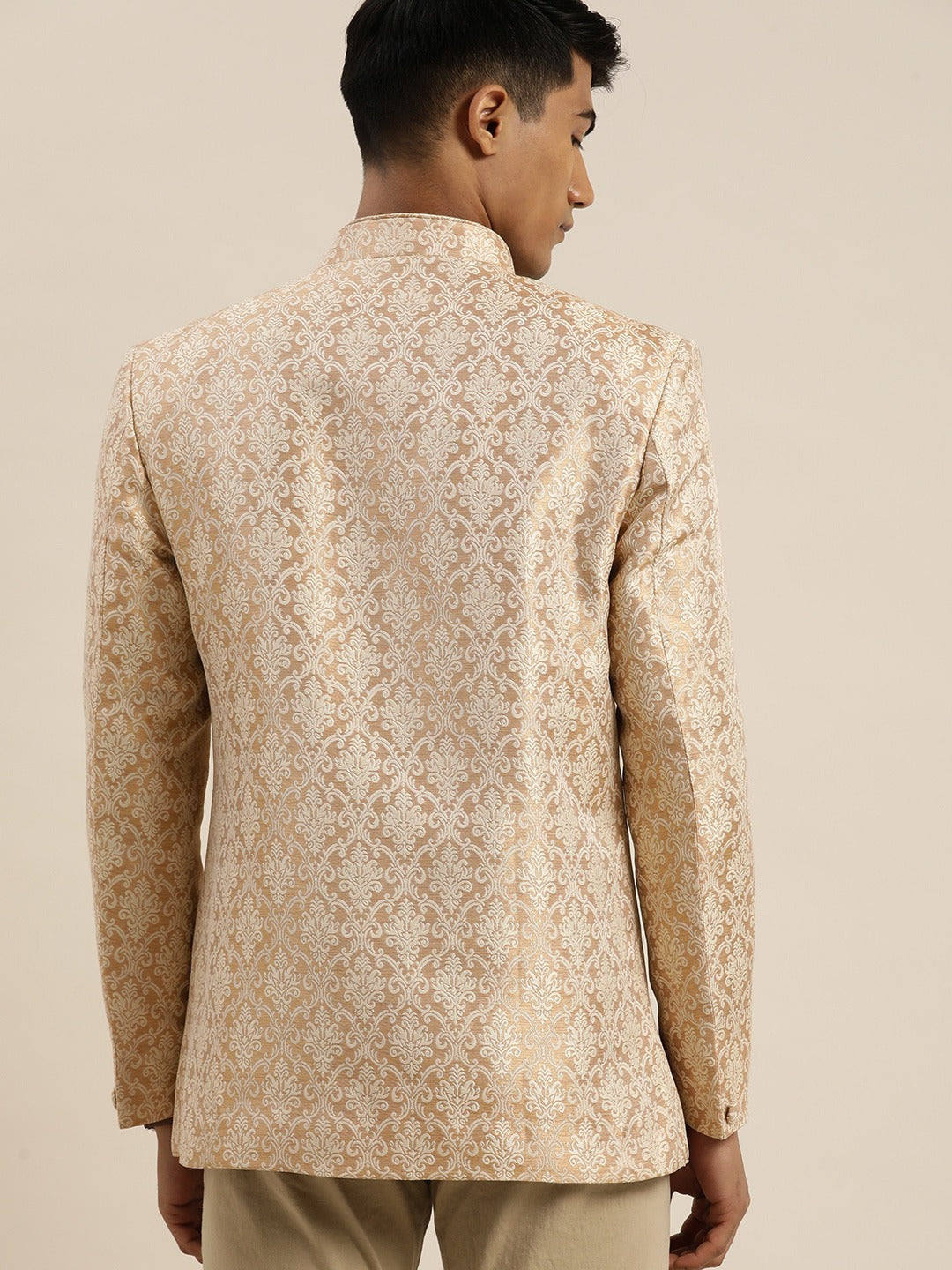 Men's Gold Ethnic Woven Jodhpuri