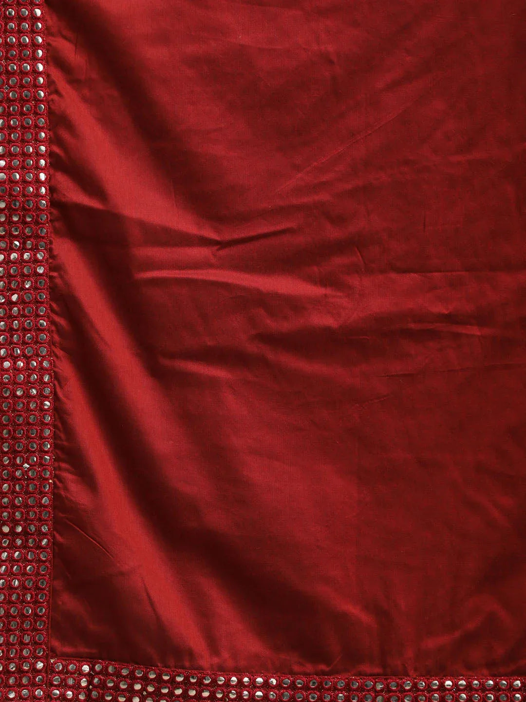 Men's Maroon Mirror Kurta With Dhoti And Dupatta Set
