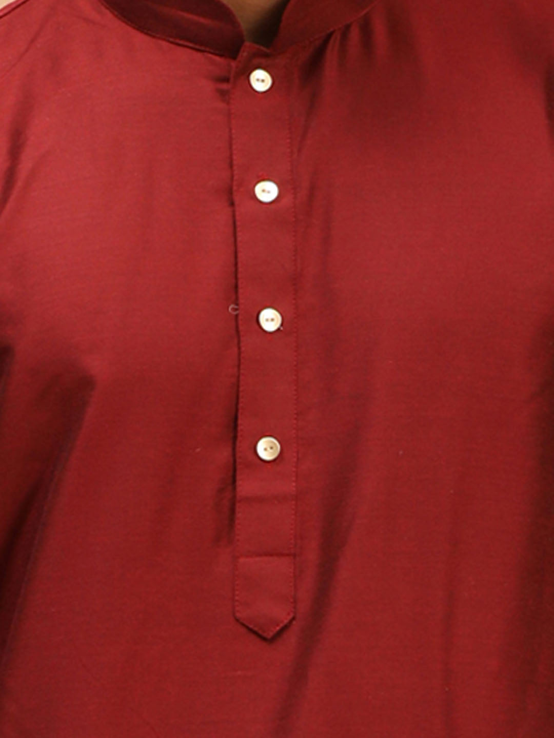 Men's Maroon Viscose Kurta Pyjama And Dupatta Set