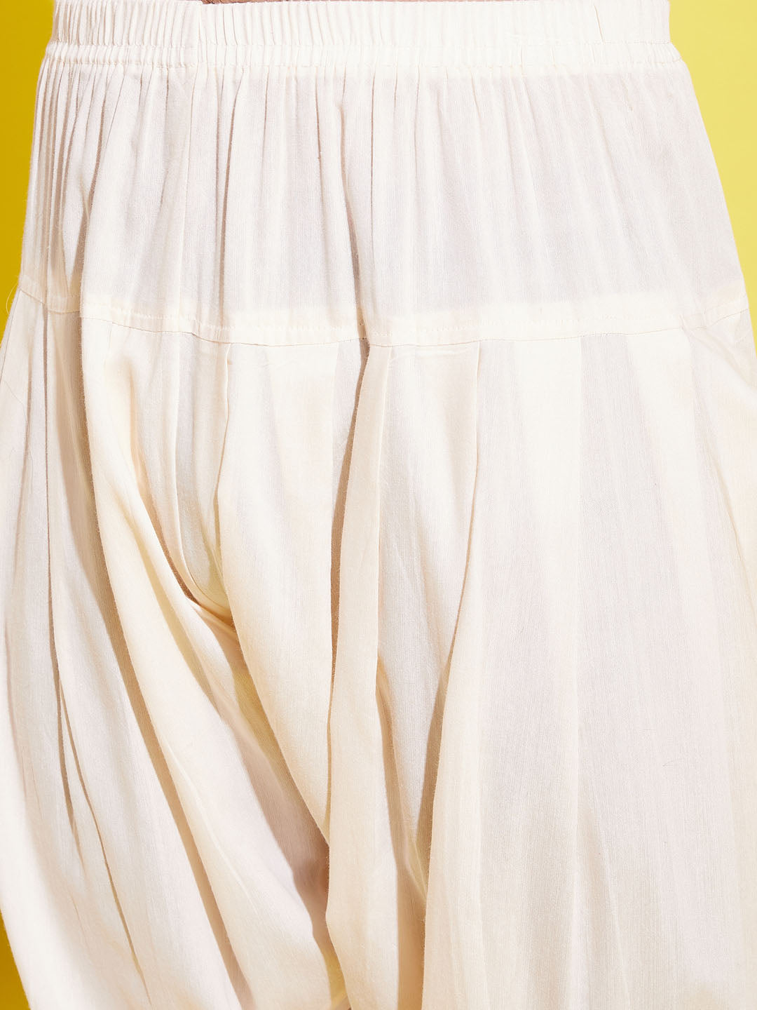 VASTRAMAY Boys' Multicolor-Base-Mustard And Cream Kurta Patiala Set - qivii